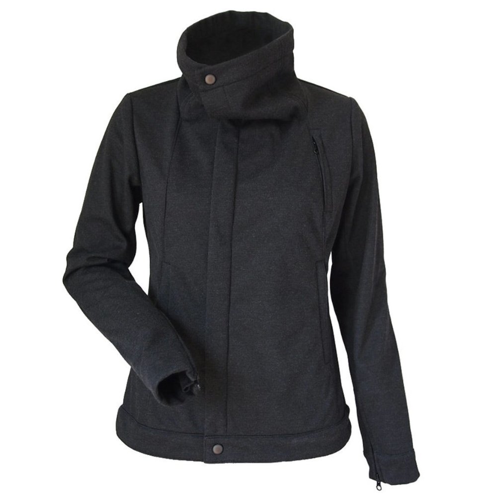 Alamere Designs Paige Dark Grey Softshell Motorcycle Jacket Size Small